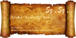 Szuhi Szalvátor névjegykártya